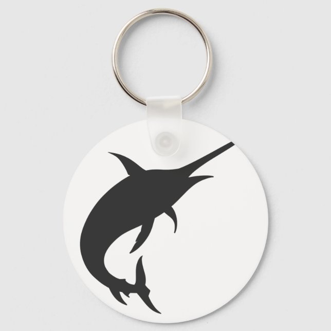 Porte-clés Silhouette de poisson marlin - Choisir la couleur  (Recto)