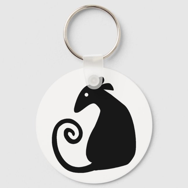 Porte-clés silhouette de rat (Recto)