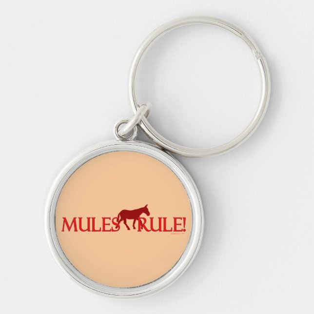 Porte-clés Silhouette de règle de mules (Devant)