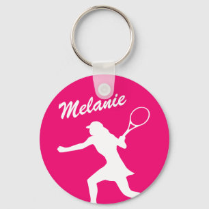 Porte-clés Silhouette de tennis rose pâle porte - clé pour 