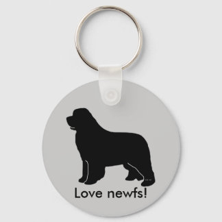 Porte-clés silhouette de terre-neuve