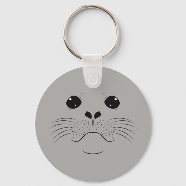 Porte-clés Silhouette de visage de phoque (Recto)