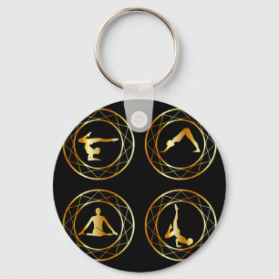 Porte-clés Silhouette de yoga ou de gymnaste