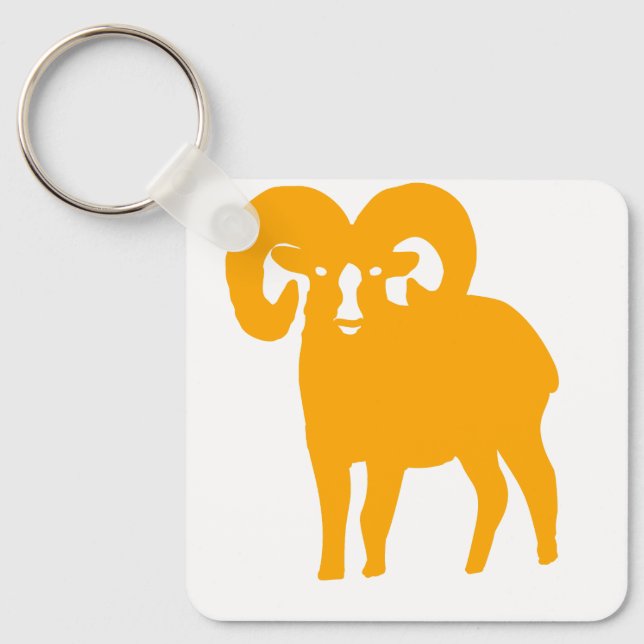 Porte-clés silhouette du Bélier audacieux Zodiaque (Recto)