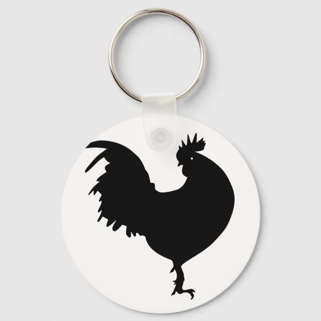 Porte-clés Silhouette du coq (Recto)