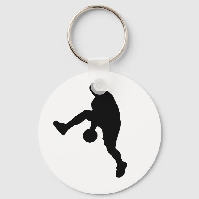 Porte-clés Silhouette du joueur de basket (Recto)
