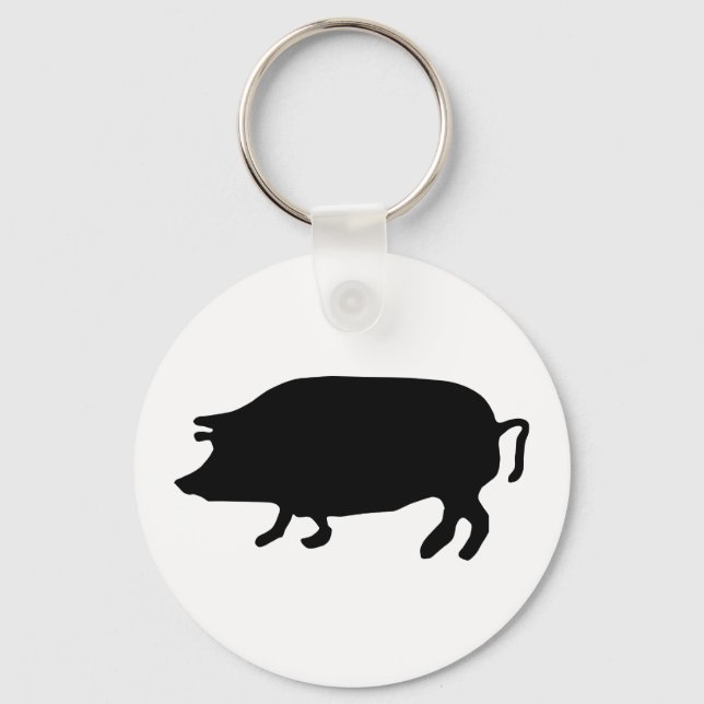 Porte-clés Silhouette du porc (Recto)
