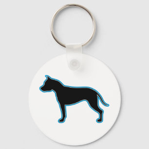 Porte-clés Silhouette du Staffordshire Terrier américain