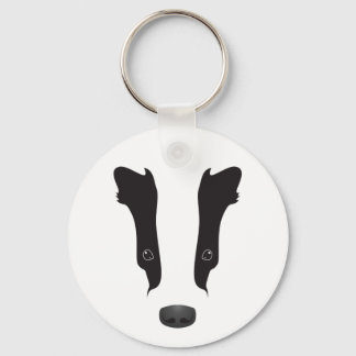 Porte-clés Silhouette du visage du Badger