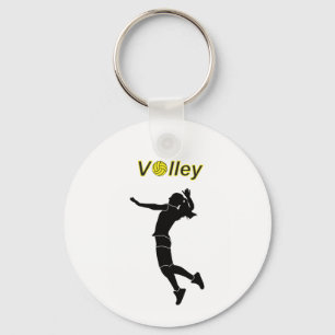 Porte-clés Silhouette d'une femme jouant au volley-ball