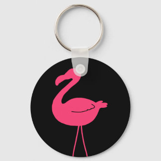 Porte-clés Silhouette Flamant rose rose