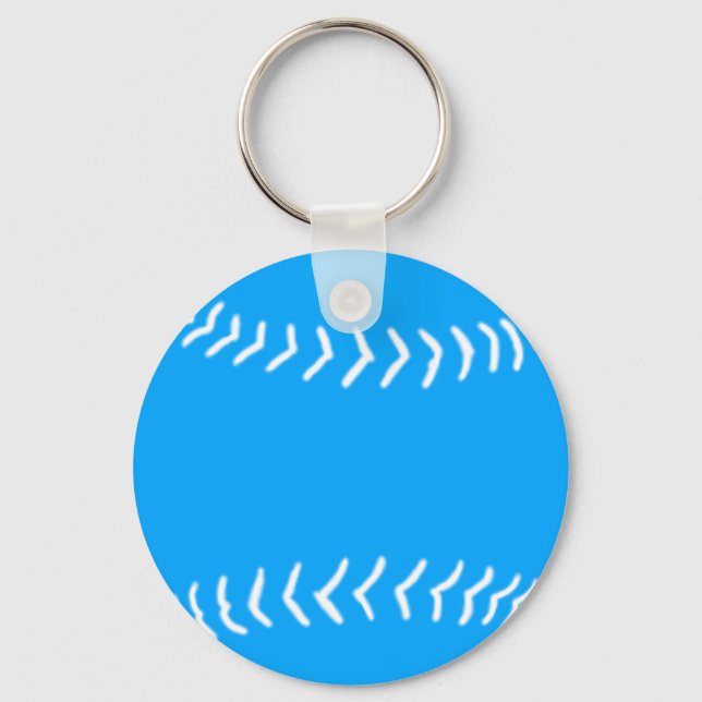Porte-clés Silhouette Porte - clé bleu Softball (Recto)