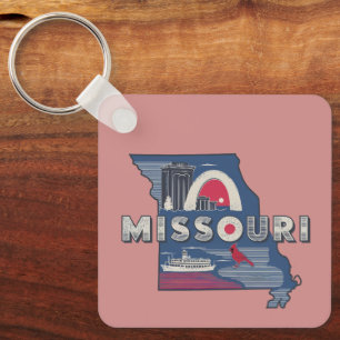 Porte-clés Silhouette rétro Missouri