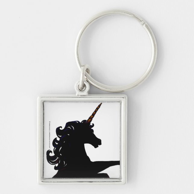 Porte-clés Silhouette Unicorne (Devant)