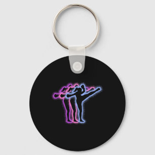 Porte-clés Silhouettes de filles de Muay Thai Arts Martiaux K