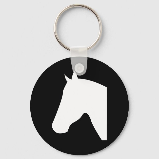 Porte-clés Silhouettes de tête de cheval1 (Recto)