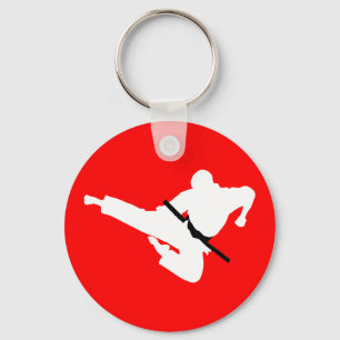 Porte-clés silhouettes des arts martiaux