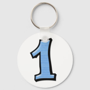 Porte-clés Silly Numbers 1 blue Keychain