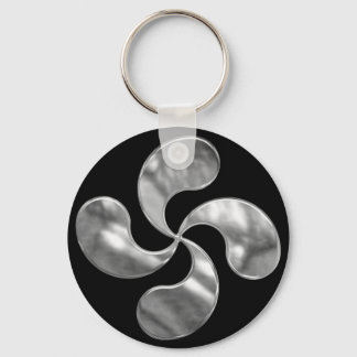 Porte-clés Silver Basque Cross Keychain