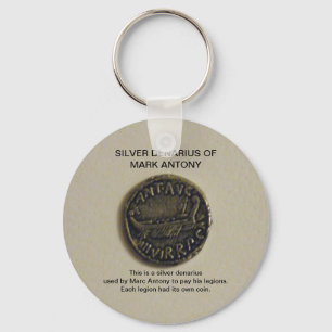 Porte-clés Silver Denarius of Marc Antony Photo Keychain