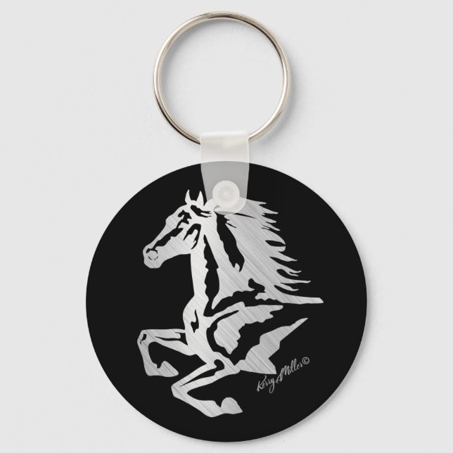 Porte-clés Silver Horse Silhouette (Recto)