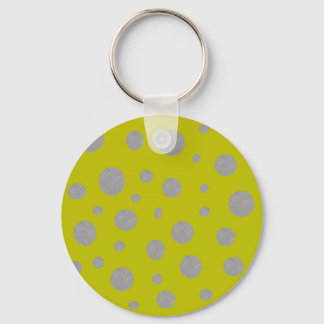 Porte-clés Silver Polka Dots on Golden Background