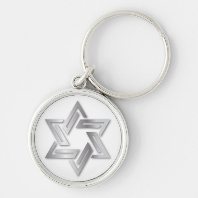 Porte-clés Silver Star of David Keychain (Devant)