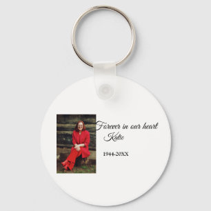 Porte-clés simple Ajouter votre photo texte mémorial gardien