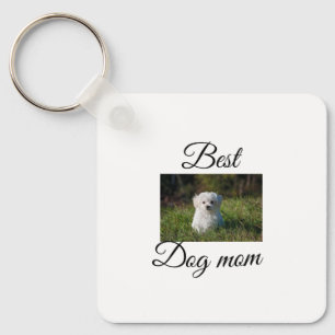 Porte-clés Simple animal coloré ajouter nom photo chien maman