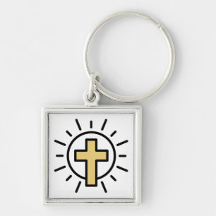 Porte-clés Simple Christian Cross