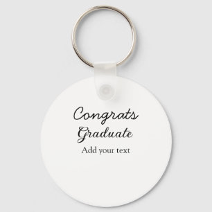 Porte-clés Simple congratulation graduation add your