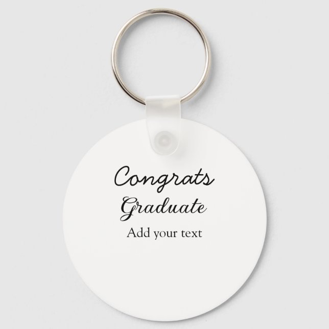 Porte-clés Simple congratulation graduation add your (Recto)