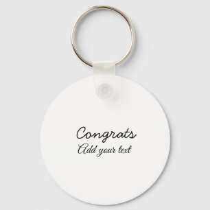 Porte-clés Simple congratulation graduation add your