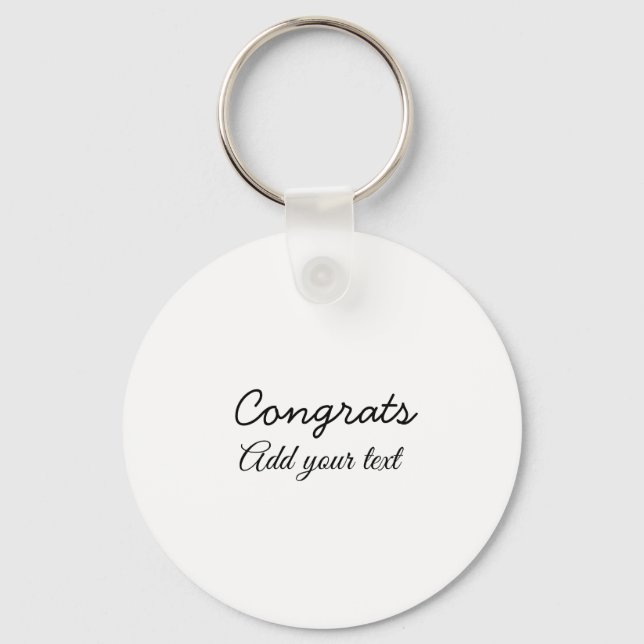 Porte-clés Simple congratulation graduation add your (Recto)