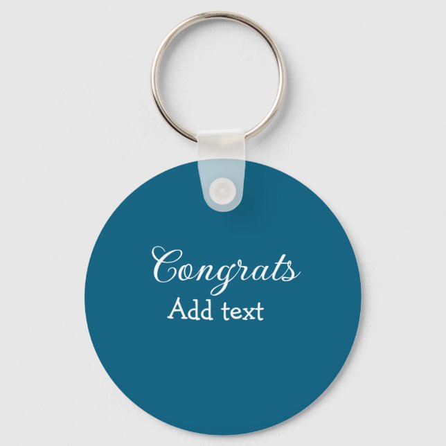 Porte-clés Simple congratulation graduation add your (Recto)