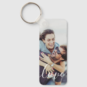 Porte-clés Simple élégante photo de script moderne