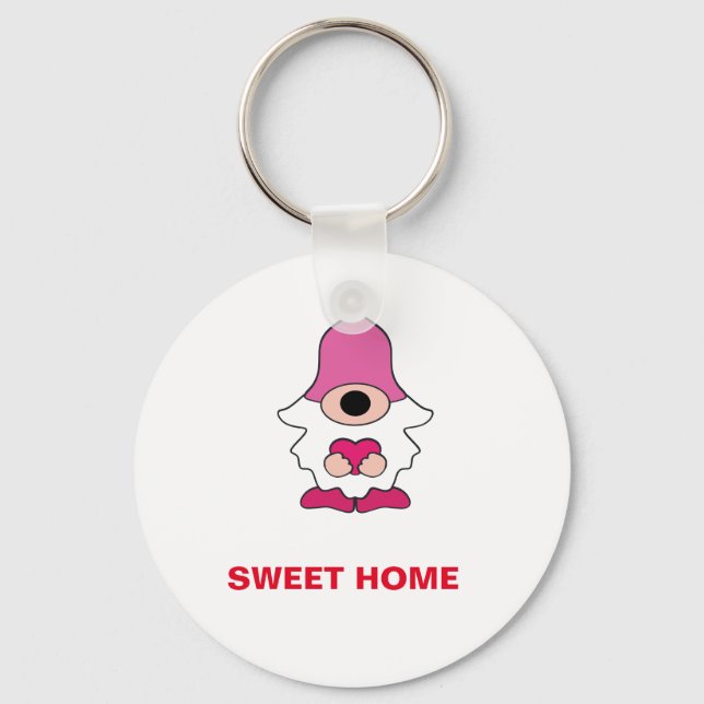 PORTE-CLÉS SIMPLE GÉNOME BLANC DOUX MAGNET DOMICILE (Recto)