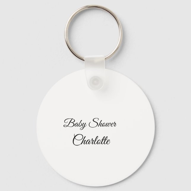 Porte-clés SIMPLE MINIMAL.CUTIE AJOUTER NOM BÉBÉ Baby shower  (Recto)