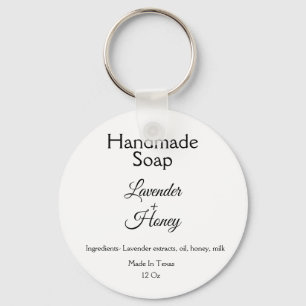 Porte-clés simple minimal lavender soap small business logo c