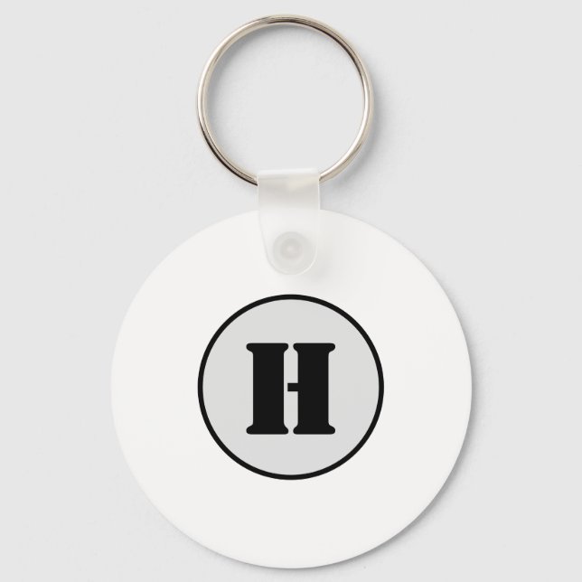 PORTE-CLÉS SIMPLE MINIMAL MODERN MONOGRAM ELEGANT STYLE CHIC  (Recto)