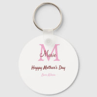 simple minimum de jour mère monogramme nom rose te