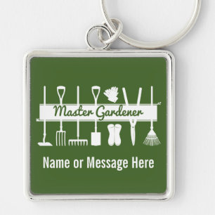 Porte-clés Simple Modern Forest Green Master Gardener Custom