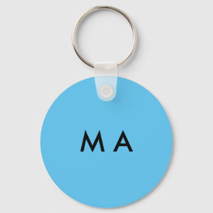 Porte-clés Simple monogram add your name letter man minimal t