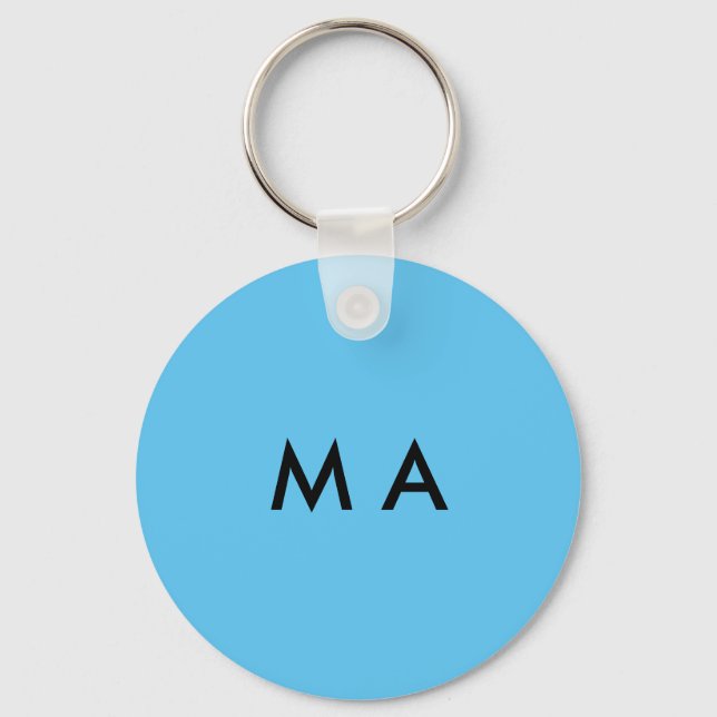 Porte-clés Simple monogram add your name letter man minimal t (Recto)