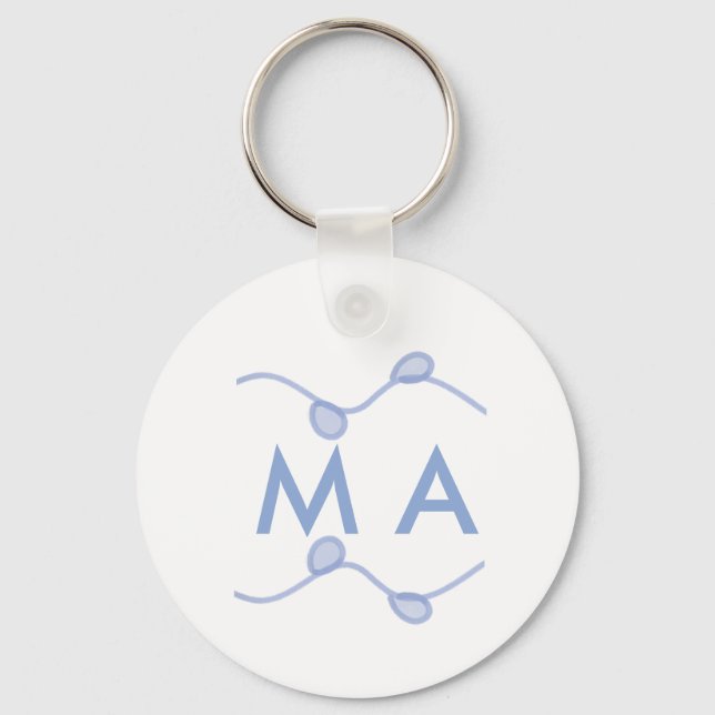 Porte-clés Simple monogramme ajoutez votre lettre de nom feui (Recto)