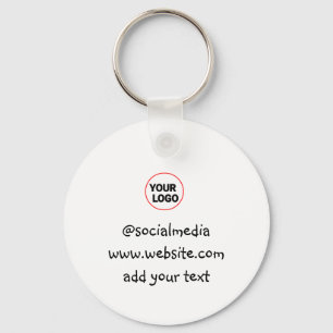 Porte-clés simple personnalisé minimal ajouter votre logo adr