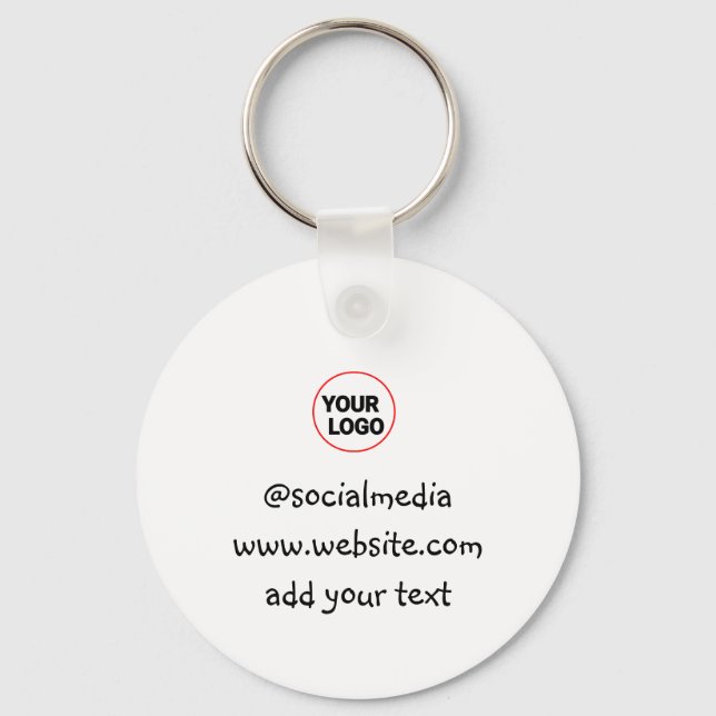Porte-clés simple personnalisé minimal ajouter votre logo adr (Recto)