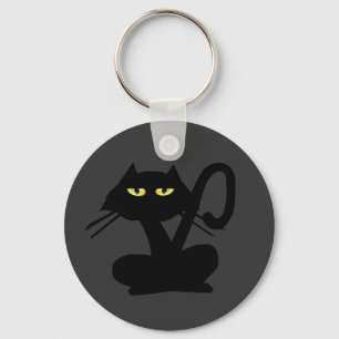 Porte-clés Simple Porte - clé de chat noir