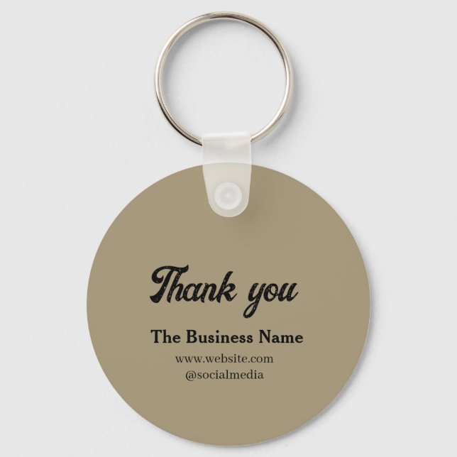 Porte-clés Simple thank you add business name details text  t (Recto)