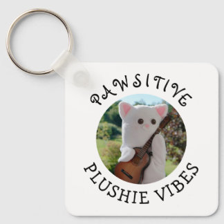 Porte-clés Simples Élégantes Vibes Pelucheuses Positives Phot
